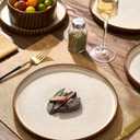 Stoneware Dinnerware Sets, Reactive Glaze Dishes Set for 8