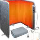 Foldable Leg Warmer With Soft Blanket, Under Desk Leg Foot Knee Heater 235W, Small Personal Space Heater, Overheat Safe Protection, Timer, Quiet, Easy Setup, for Home Office