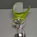 Simple Designs LT2007-GRN Chrome Mini Basic Table Lamp with Fabric Shade, Green