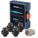 Farad GalaxyLock 382/MX Black Chromed Lug nut Wheel-Locks Kit Suitable for Toyota Camry (M12 X 1.5 Thread Size) - Set of 4 Lug Nuts + 1 Key