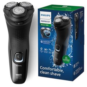 Philips Norelco Shaver 2400 Series, Wet and Dry Electric Shaver, Pop-up Trimmer, P-Cap, Deep Black, Model X3001/90