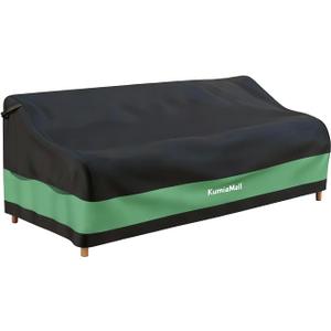 Outdoor Heavy Duty Sofa Cover, Waterproof Patio Couch Cover, 93" W x 40" D x 35" H, Tear-Resistant and UV-Resistant Lawn Furniture Sofa Covers Black & Green