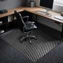 BesWin Office Chair Mat for Carpet, 48" x 60" Large Computer Desk Chair Mat for Low Carpeted Floors, Thick and Sturdy Carpet Protector for Rolling Chairs, Easy Glide Floor Mat for Home, Gaming (Black)