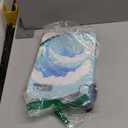 Trading Card Binder 4 Pocket,400 Pocket Card Collection Binder with 50 Removable Sleeves,PU Waterproof Top Card Book,3-Ring Zipper Collectible Trading Card Album for MTG/TCG/Card Holder GiftWater (Small, Blue-1)