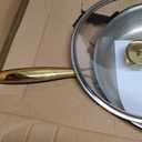Titanium Pans with Lid | 12'' Pure Tagine Titanium Skillet | Hammered Chef-Grade Design for Cooking | PFAS/PFOA/PTFE-Free | Induction & Oven-Safe