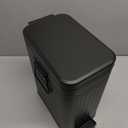 Small Bathroom Trash Can with Lid Soft Close, 6L / 1.6 Gallon Stainless Steel Small Garbage Can with Step Pedal, Slim Waste Basket for Bedroom, Toilet, Office - Black