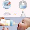 Matyz Glass Breastmilk Storage Bottles, 6 Pack, 6 oz, Sturdy Glass Bottle for Milk Freezing and Baby Feeding - Pumping Bottle for Philips Medela Spectra Breast Pumps - No BPA (3 Green & 3 Blue Lids)