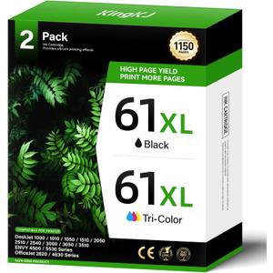 61XL Ink Cartridge High-Yield Combo Pack Replacement for HP 61XL 61 Ink DeskJet 1000 1010 1050 1510 1512 2050 2510 2540 3000 3050 3510 Envy 4500 5530 4502 OfficeJet 2620 4630 4635 Printer Black Color 61XL Ink Cartridge High-Yield Combo Pack Replacement for HP 61XL 61 Ink DeskJet 1000 1010 1050 1510 1512 2050 2510 2540 3000 3050 3510 Envy 4500 5530 4502 OfficeJet 2620 4630 4635 Printer Black Color