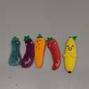 Seyezo Catnip Toys for Indoor Cats, 5 Pack Cat Toys for Cats, Fluffy Catnip Toys for Chewing Playing, Interactive Kitten Toys, Catnip Filled Kitty Chew Teething Toys, Cat Chew Toys, Vegetable,5 pcs