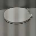 KOHLER K-4775-0 Brevia Round Toilet Seat with Quick-Release Hinges And Quick-Attach Hardware For Easy Clean, White