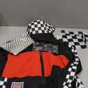 Race Car Driver Costume Women, Racing Jumpsuit Set Racing Suit Onesie Jacket for Adult Halloween Cosplay Outfit (Black, X-Large)