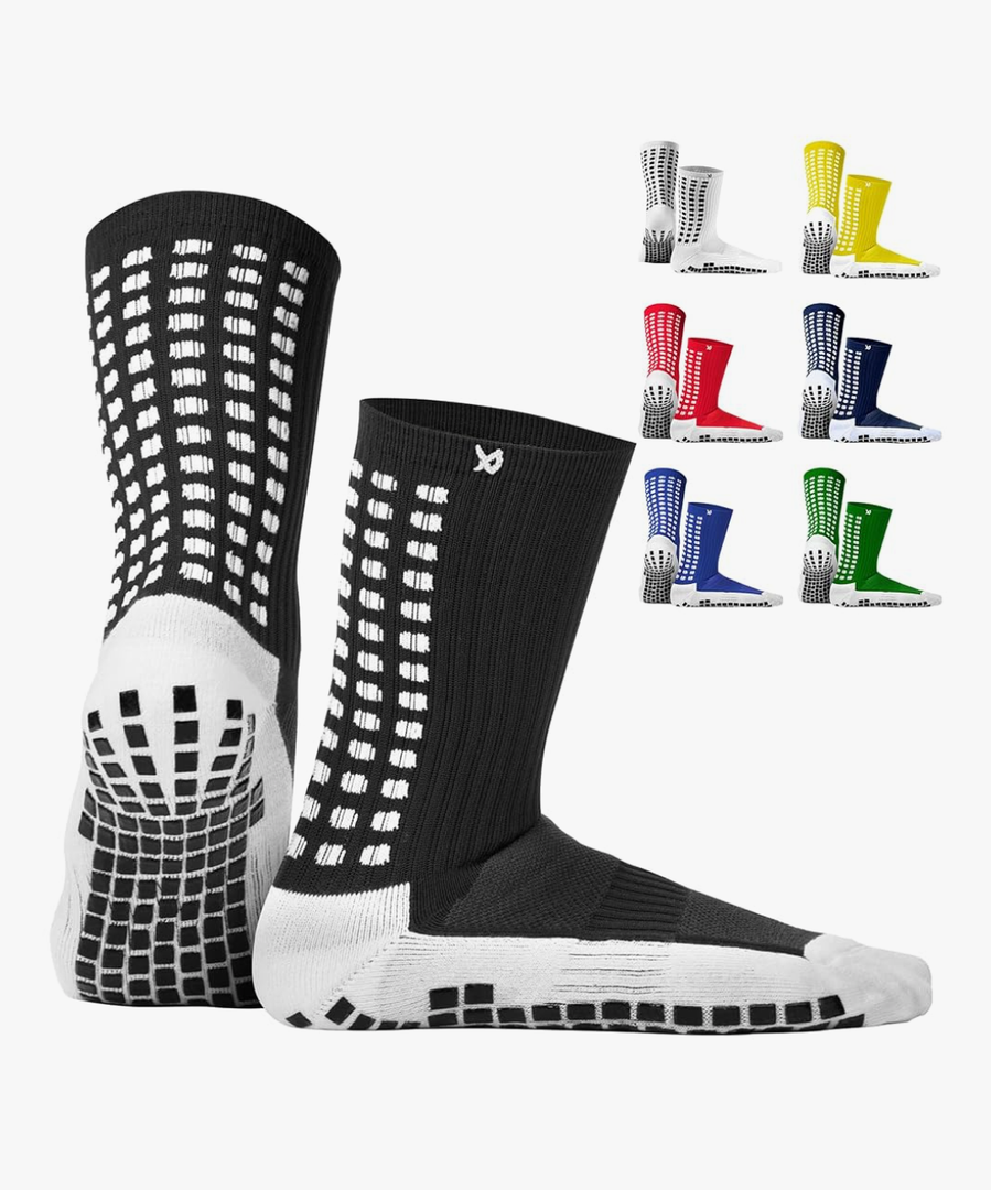 Lux Dual Grip Socks - Soccer Grip Socks for Men and Women. GripArray Performance & Comfort Large