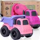 Toddler Toys for 1 Year Old Boy, Dump Truck Toys and Mixer Cement, BPA Free, Phthalates Free, PVC, Outdoor Toys for Toddlers 1-3, Ideal Toy Cars for 2 3 4 Year Old Boy Christmas Birthday Gift (Multicolored)