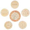 MerryHeart Wooden Time Fraction Learning Clock, Cognitive Clock Education Puzzle Toys for Children, Clock for Kids Learning to Tell Time, Time Fractions Set Up for an Hour, Montessori Materials (Wood)