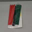 7PCS Kwanzaa Candles Decorations: Flameless Taper Battery Operated Kinara Decor Set with DIY Letter Stickers