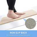 Hargiis Non Slip Bathtub Mat, Foot Scrubber Anti Slip Fast Drying Shower Mat for Tub, Floor,Bathroom, Home, Kitchen, Hotel, Beige, 24x16 Inches