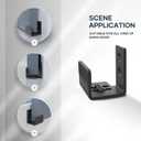 EaseLife Sliding Barn Door Bottom Floor Guide,U Shape,Flexible Adjustable Fit Distance,Flush Flat Bottom Design,Wall Mount System,for Door & Cabinet,Black,2 Pack