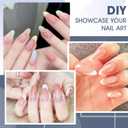 5 x Short Almond Gel Nail Tips: 240 PCS Pre-Shaped False Acrylic Nail Tips Clear Fake Nails Extension Full Cover for Nail Manicure Home DIY Women 12 Sizes