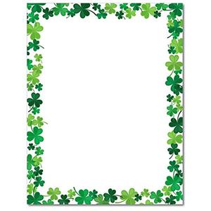 Jolly Shamrock Stationery Paper - 80 Sheets - Great for St. Patrick's Day!