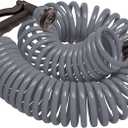 Orbit 27560 Coil Garden Hose, 50 Feet, with 8-Pattern Hose Nozzle (Gray)