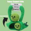 Birthday Gifts for Him Her Boyfriend Girlfriend Wife Husband - I Love You Anniversary Wedding Birthday Gifts for Women Men, to My Love Handmade Crochet Positive Bean Gifts for Couples