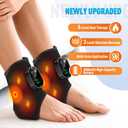 2-Pack Cordless Foot Massager for Neuropathy, Foot and Ankle Massager, Ankle Heating Pad with Massage, 6 Heat Levels & 3 Massage Modes with Timer (Black)