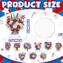Kosiz 9 Pcs 4th of July Diamond Painting Tabletop Decor Patriotic Diamond Art Kits for Adults Double Sided Acrylic Memorial Day Red White Blue Table Centerpiece for DIY Crafts 250th Anniversary
