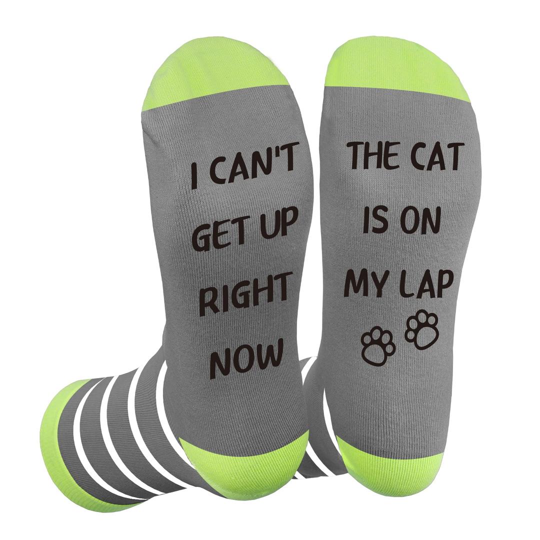LSVGSAK Novelty Cat Dad Socks Birthday Christmas Cats Themed Gifts for Cat Lovers Friend Son Husband Brother Boyfriend Animal Lover