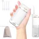 Travel Water Flosser Portable, Mini Cordless Oral Irrigator with Telescopic 180ML Tank 3 Mode 5 Nozzles, IPX7 Waterproof Teeth Cleaner for Braces, Orthodontic, Sensitive Gums Home