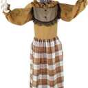 Haunted Hill Farm Lifesize Animatronic Scary Haunted Woman with Touch Activated Lights and Sound, Battery-Operated Indoor or Covered Outdoor Halloween Decoration