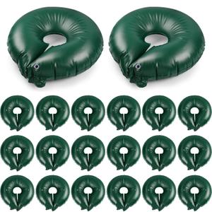 Mumufy 20 Pack Tree Watering Ring Tree Watering Bag 10 Gallon Slow Release PVC Drip Irrigation Water Pouch Automatic Drip System for Planting Gardening Trees and Shrubs, 23.6 Inch (Green), Small to Medium