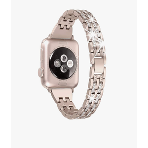 Secbolt Bling Bands Compatible with Apple Watch Band 38mm 40mm 41mm 42mm 44mm 45mm 46mm 49mm Women iWatch SE Series 10 9 8 7 6 5 4 3 2 1, Dressy Jewelry Metal Wristband Strap Diamond Rhinestone