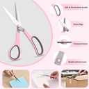 Scissors Set of 24-Pack, Rkqoa 8" All Purpose Pure Black Scissors - Thick Sharp Shears for Office School Sewing Craft Supplies, Classroom Must have, High/Middle School Student Teacher Scissor Bulk