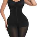FeelinGirl Shapewear Tummy Control Post Surgery Body Shaper Compression Garment Butt Lifter (Small, Black)
