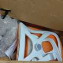 Ergonomic Office Chair - X-Shaped Computer Desk Chair Comfy, Gaming Chair, Office Chair with Lumbar Support, Mesh Office Chairs with Headrests, Desk Chair for Long Hours(White-Orange)
