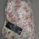 Floral Corset Dress for Women 2025 Summer Flowy Square Neck Milkmaid Dress (White Pink Floral, XXL)