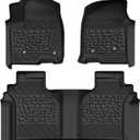AUTOSAVER88 Floor Mats Fit for 2019-2023 2024 Dodge Ram 1500, All Weather Dodge Ram 1500 TPE Anti-Slip Floor Liners, 1st and 2nd Row, Black