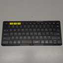 Samsers Full-Size Foldable Bluetooth Keyboard, KF08S Wireless Folding Keyboards with PU Leather Cover, Portable Travel for iPhone iPad Smartphone Tablet Laptop, Android Windows Mac OS, Black