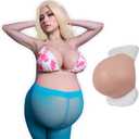 Silicone Fake Pregnant Belly Realistic Twins Baby Bump False Pregnancy 5-9 Month for Film Props Cosplay Costumes