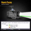 DEFENTAC 800lm Pistol Light and Green Laser Sight Combo for Guns, Tactical Flashlight White LED and Green Beam Combo, Magnetic Charging