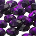 25mm Purple Amethyst .NAT02 Flat Back Round Acrylic Rhinestones Plastic Circle Gems for Costume Making Cosplay Jewels Pro Grade Embelishments - 20 Pieces (Amethyst)