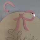 It's A Girl Gender Reveal Decorations - She's Here Wooden Card, Hospital Birth Gender Announcement, Girls Bow Hospital Sign, Baby Birth Sign Double Sided Engraving Photo Props