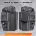 IWB Kydex Holster for Glock 43 G43X 43X MOS G48 MOS, Optic Cut Belt Carry, Right/Left Hand Black