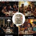 6 Sided Spinner DND Dice - Metal D4 D6 D8 D10 D10% D12 D20 All in One D&D Set - Cool Role Playing Gifts for Dungeons and Dragons TRPG MTG Games Lover Players (Bloodstained)