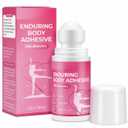 2 x Body Glue & Body Adhesive for Clothes - 2 fl oz Professional Body Adhesive for Clothing Roll On - Sweat-Resistant for Dancers, Wigs, Leotards & Costumes - Clear, Hypoallergenic, Water Washable, 1 PCS