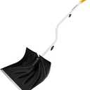 YEITSNOW Snow Shovel for Driveway Ergonomic Design 17 Reinforced Heavy Duty Snow Removal Easy Assembled Tool in Winter Snowy Day for Garage Car Parking Port Workshop Barn