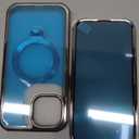 [360 Rotatable CD Stand & Built-in Privacy Screen Magnetic Case for iPhone 15 [Compatible with MagSafe & Full Signal] Mil-Grade Shockproof Full Body Anti-Spy Cover for 15-Gray (Natural Titanium)