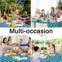 Smiry Rectangle Table Cloth, Waterproof Vinyl Tablecloth with Flannel Backing for Rectangle Tables, Wipeable Spillproof Plastic Tablecloths for Dining, Camping, Indoor and Outdoor (54"x78", Teal)