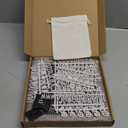 G GAMIT Rustic Felt Letter Board with 340 Changeable Letters&Numbers, 10x10 Message Board Letter Sign Board in Rustic Frame with Stand and Canvas bag for Announcement&Notification (Rustic Gray)