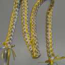 Graduation Leis 2025 Ribbon Lei graduation necklace Leis Class of 2025 Graduation for Student Graduation Gifts Party SuppliesWhite Yellow